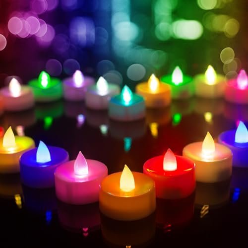 BEICHI 12Pack Color Changing LED Tea Lights,200+ Hours...
