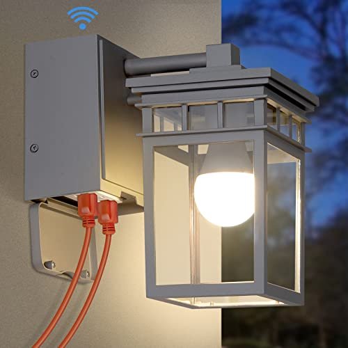 Outdoor Wall Sconce, Dusk to Dawn Porch Light GFCI