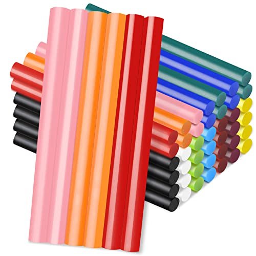 Manarty Colored Hot Glue Stick, 48 PCS mini colored sticks.