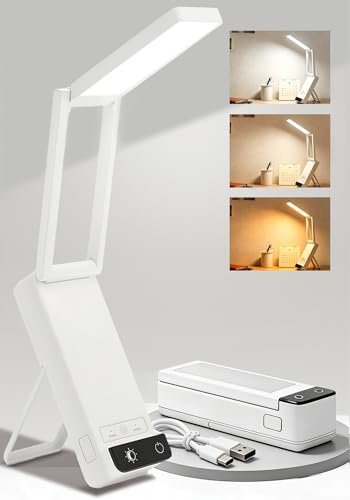 EZVALO Rechargeable Desk Lamp, 6000mAh Battery Wireless...