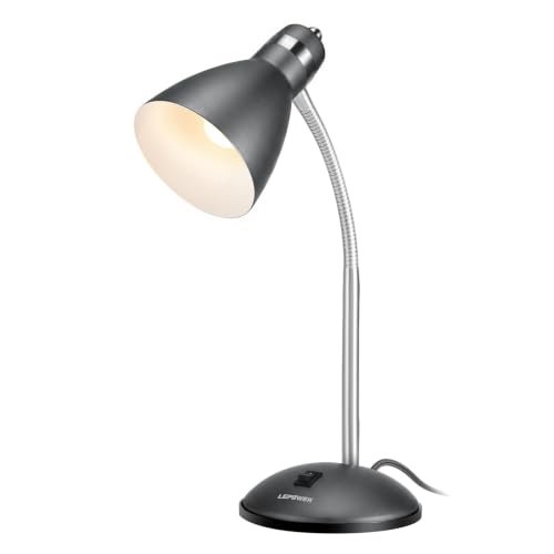 LEPOWER Metal Desk Lamp, Adjustable GooseNeck Reading Light...