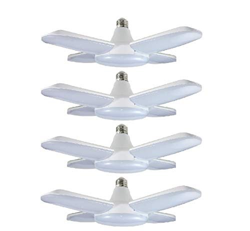 (4 Pack) LED Garage Lights, 60W Trilights Deformable...