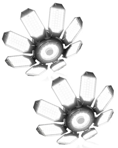 Adiding Garage Lights w/ 8 Deformable Panels, 28000LM Ultra...
