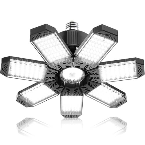 HAPYLUMI Garage Light 200W, Super Bright 20000LM, 7 Panels