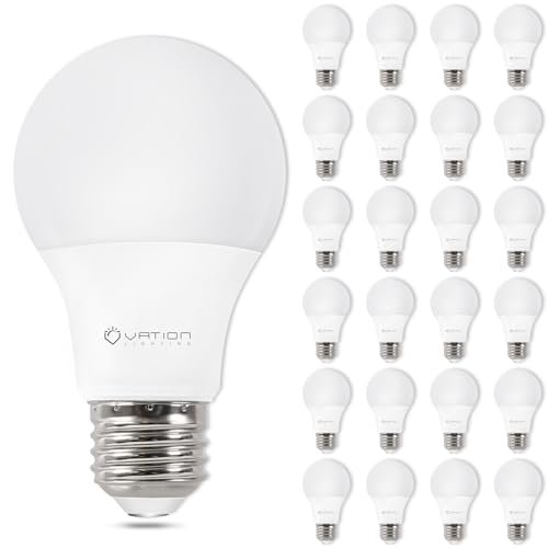 VATION LIGHTING 24 Pack A19 LED Light Daylight 5000K 800