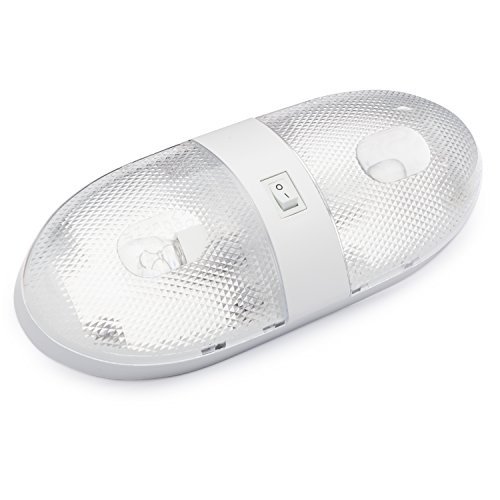 Lumitronics RV 12V Double LED Ceiling Dome Light