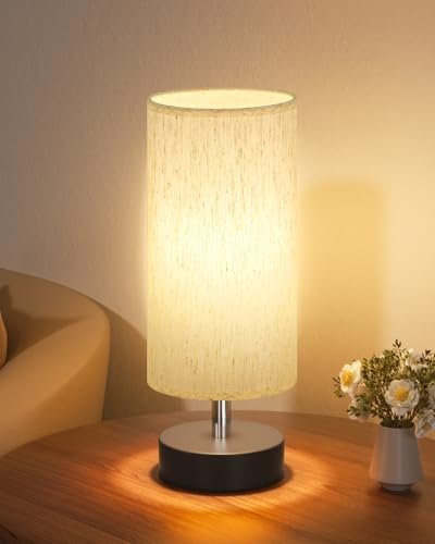 PartageiZ Small Table Lamp for Bedroom - Modern Bedside...