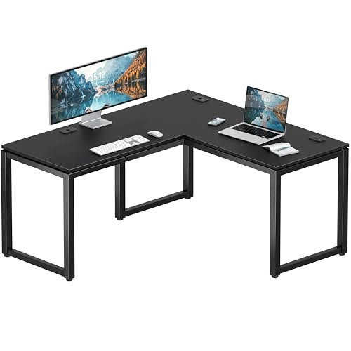 SHW 55 x 60 Commercial-Grade L-Shape Corner Office Desk