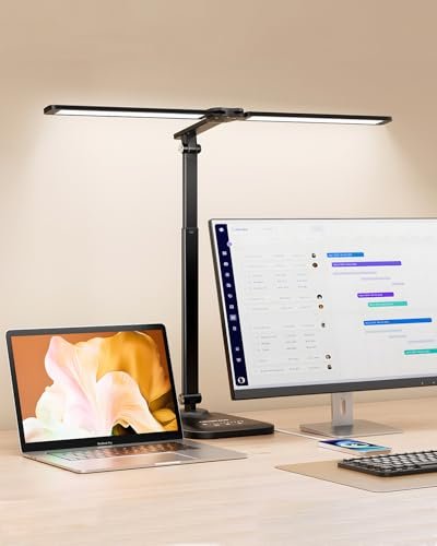 CHARYJOD LED Desk Lamp for Office Home, adjustable,...