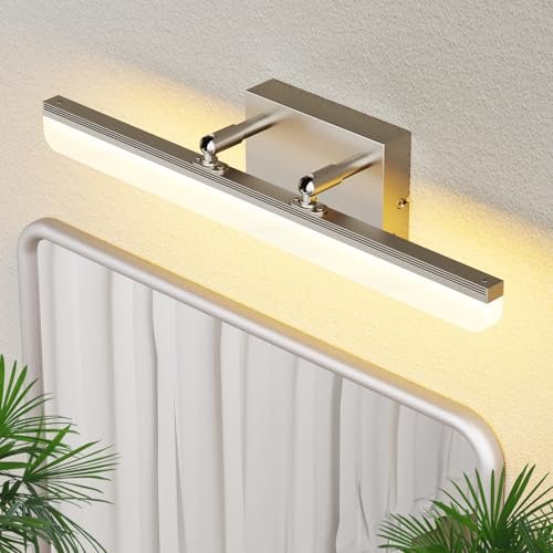 KELIDEN Brushed Nickel Vanity Light, 15.7” Dimmable LED Bar