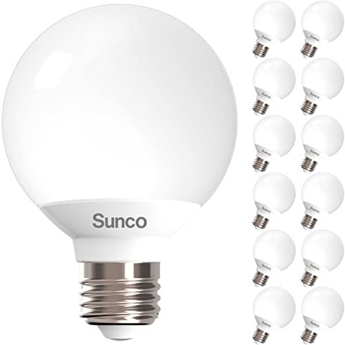 Sunco 12 Pack G25 LED Light Bulb, Globe