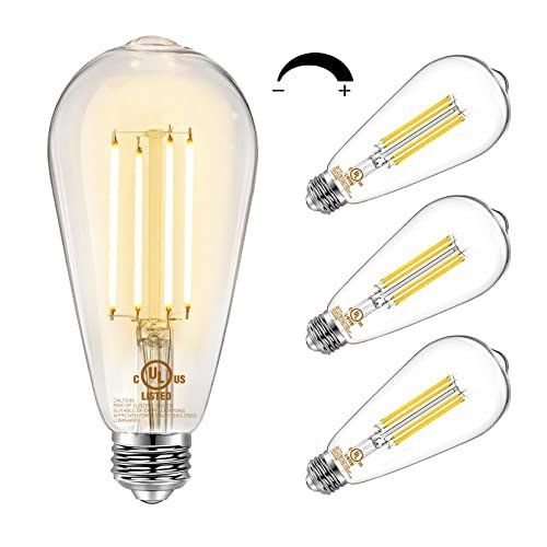 DAYBETTER 4 Pack Vintage LED Edison Bulbs, Dimmable Warm...