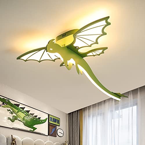 NASOSOLA Cartoon Dinosaur Ceiling Light with Acrylic Shade