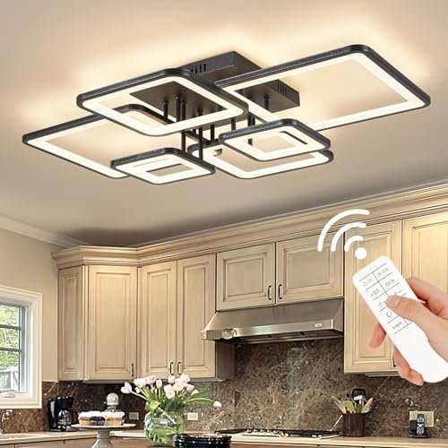 Shine LUEST Modern LED Ceiling Light Fixture 6 Ring
