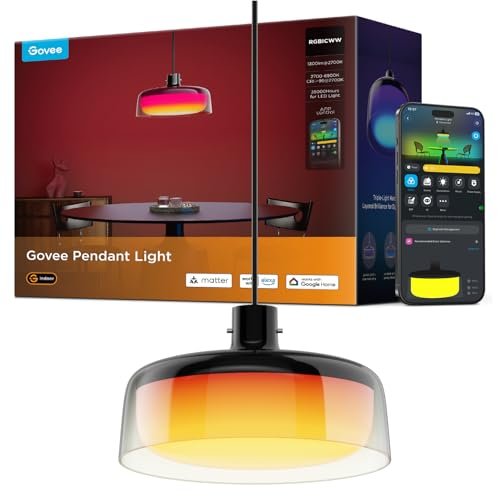 Govee Pendant Lights for Kitchen Island, Three-Layer RGBIC...