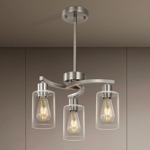 Syltherra 3 Light Brushed Nickel Dining Room Chandelier...