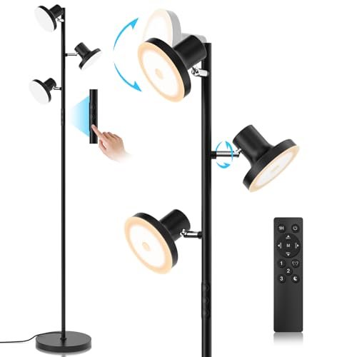 SIBRILLE 36W LED Tree Floor Lamp, Modern Dimmable Standing...