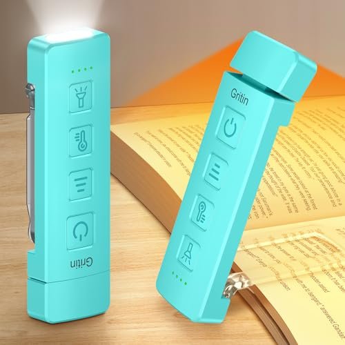Gritin 2026 Gen 2 Rechargeable Book Light,2-in-1 reading...