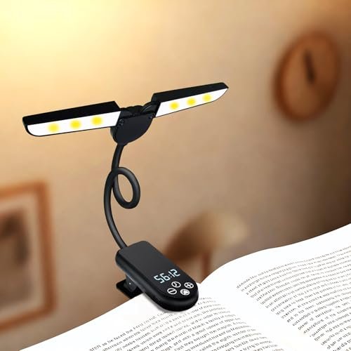 Ruoaueob Portable USB Rechargeable Reading Lamp - Dual...