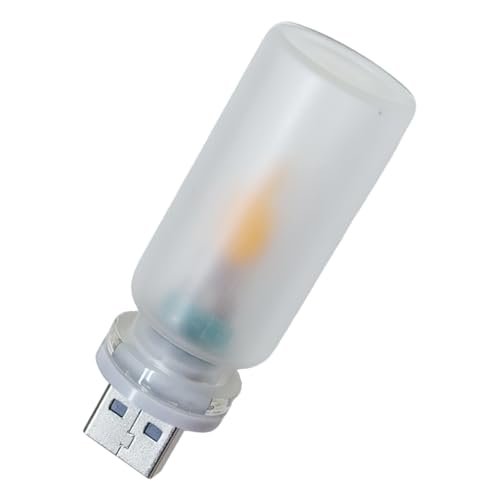 Girnfac Car USB Night Light Bulb, Mini Portable LED Flame