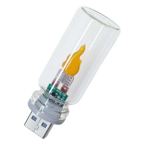 Girnfac Car USB Night Light Bulb, Mini portable LED flame