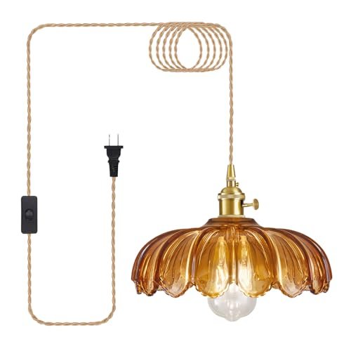 Beser·Win Plug in Pendant Light, Hanging Lights with cord
