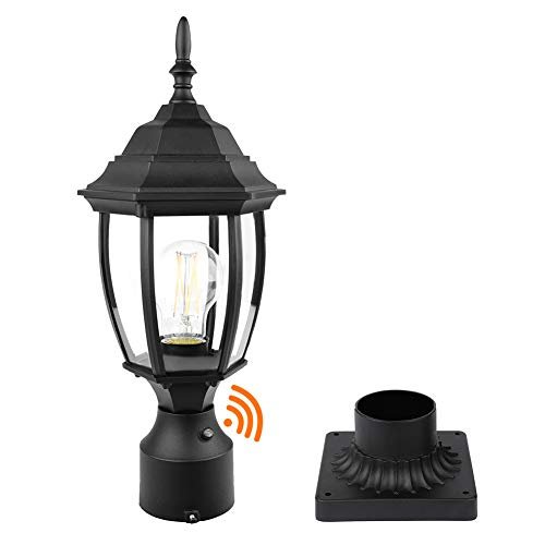 Dusk to Dawn Outdoor Post Light Hardwired with Pier Mount