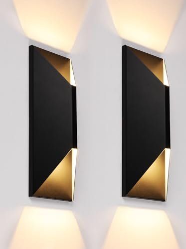 LEONLITE 2-Pack Dimmable LED Up Down Wall Light 3000K