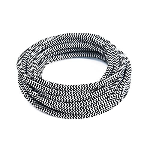 BRIGHTTIA Zebra Color Cloth Covered Electrical Wire: 16Ft...