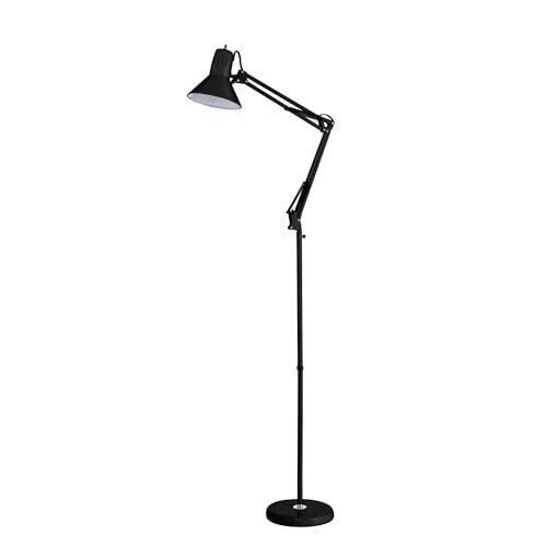 Bostitch Office VLF100F Swing Arm Metal Floor Lamp, 72