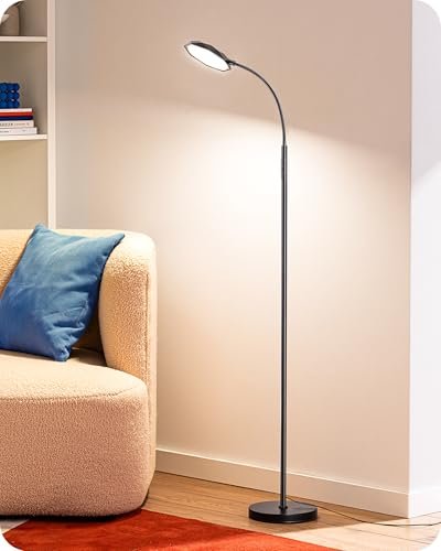 EDISHINE LED Floor Lamp 1300LM Super Bright Black
