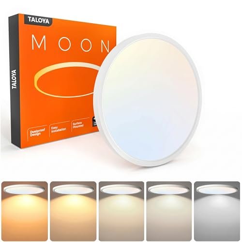TALOYA 12 Inch Flush Mount Ceiling Light, 20W 5CCT...