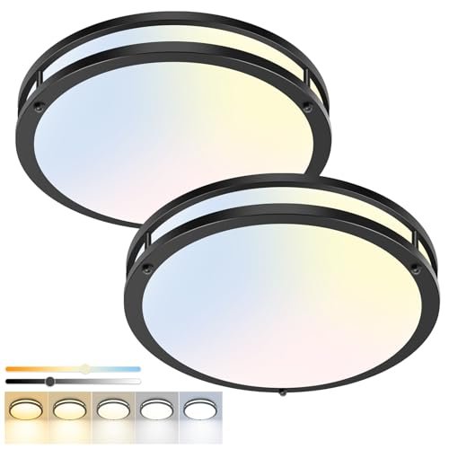 hepside 13inch Flush Mount Ceiling Light Fixture, Dimmable,...