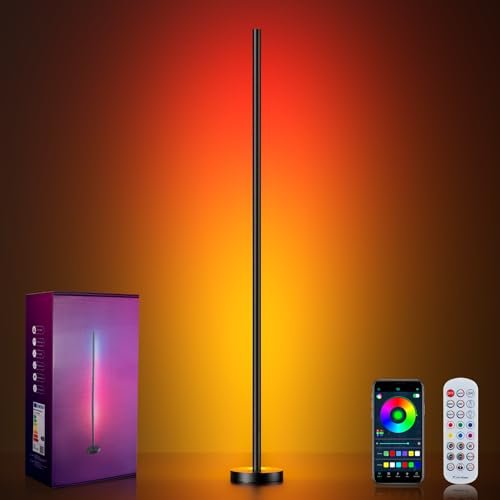 OIYN Smart RGBICW LED Corner Floor Lamp: Music Sync