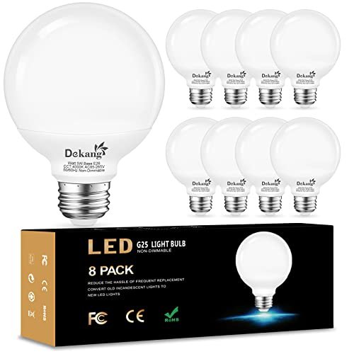 Dekang 8 Pack LED Vanity Light Bulbs 4000K Natural