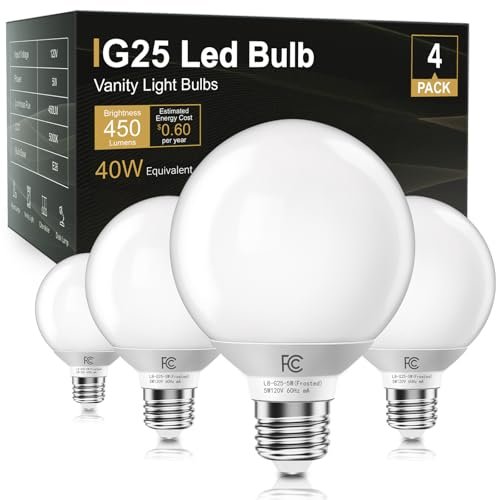 TJOY G25 LED Globe Light Bulbs, Vanity Bulb