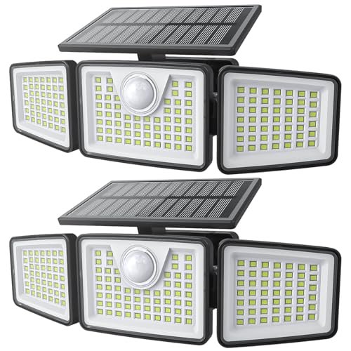 daphino 2500LM Solar Lights, Motion Sensor Outdoor Lights...
