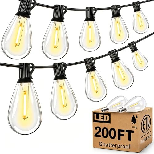 Tenmiro 200FT Outdoor String Lights, Ultra Long Edison...