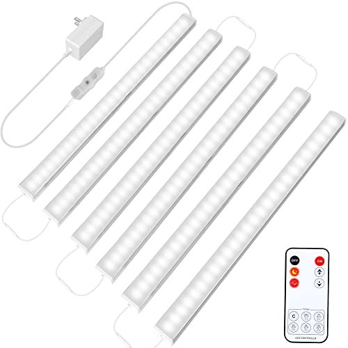 Maylit 6 PCS 12-inch Plug-in Under Cabinet Lights,...