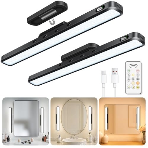 WILLED 3W Mirror Lights with Remote Control,Eye-Friendly...