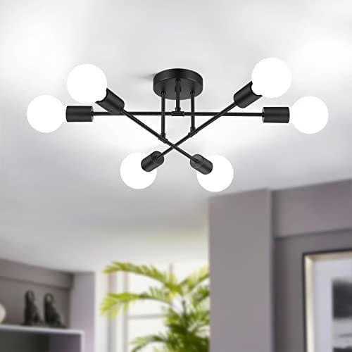 Bosceos Modern Sputnik Chandelier, 6-Light Ceiling Lights...