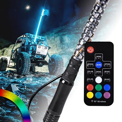 True MODS 6ft Spiral RGB LED Whip for UTV ATV