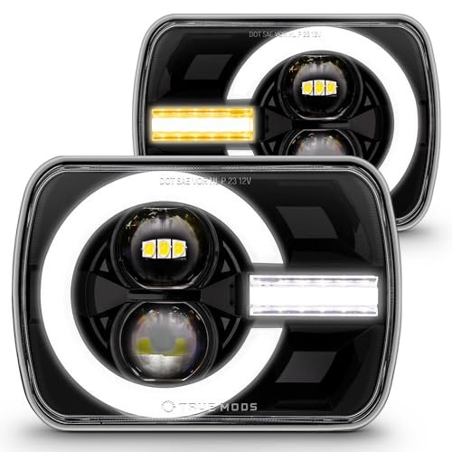 TRUE MODS 7x6 5x7 LED Headlights H6054 DOT Approved 2B1