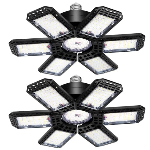 AUDLES 2 Pack Garage Lights, 200W 20000LM bright LED.