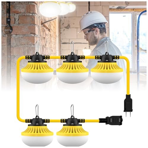 alitade 50FT LED Work Light, 50W & 5000LM Construction...