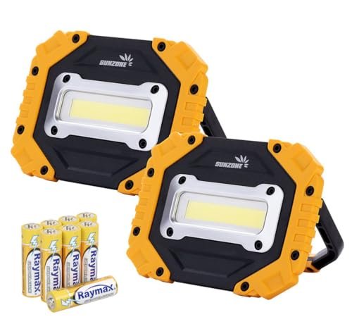 Sunzone Portable LED Work Light,AA Battery Powered...