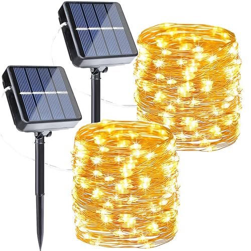 Joomer Solar Fairy Lights, 2-Pack Total 80FT 240 LEDs