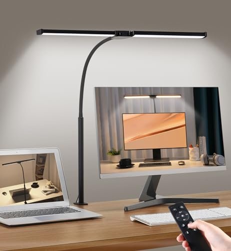 Motumen Led Desk Lamp for Home Office, Eye-Care Clamp Light