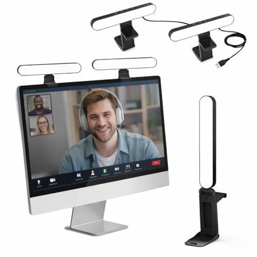 UBeesize Dual Webcam Light for Video Calls with Stand