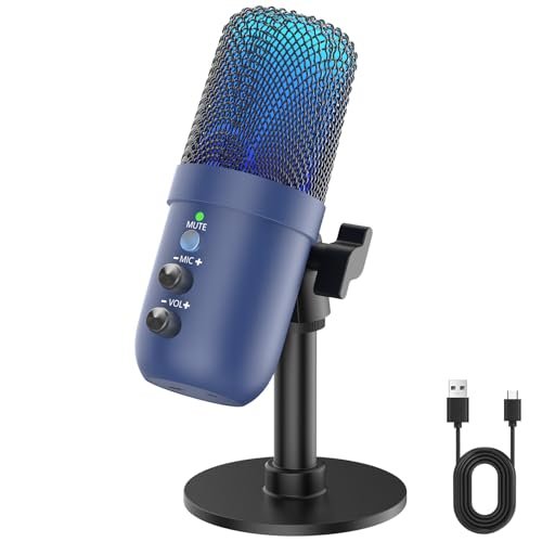 USB Microphone, Computer Condenser Mic with Noise...